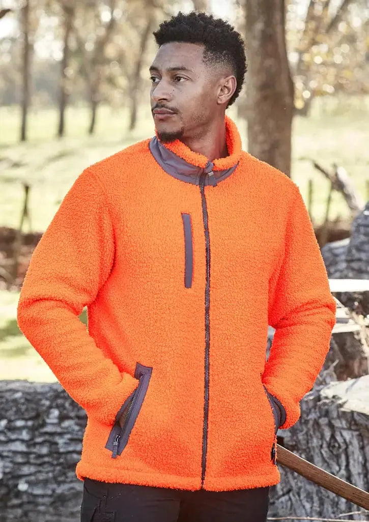 Syzmik Workwear Unisex Streetworx Full Zip Sherpa Fleece ZT285 Work Wear Syzmik